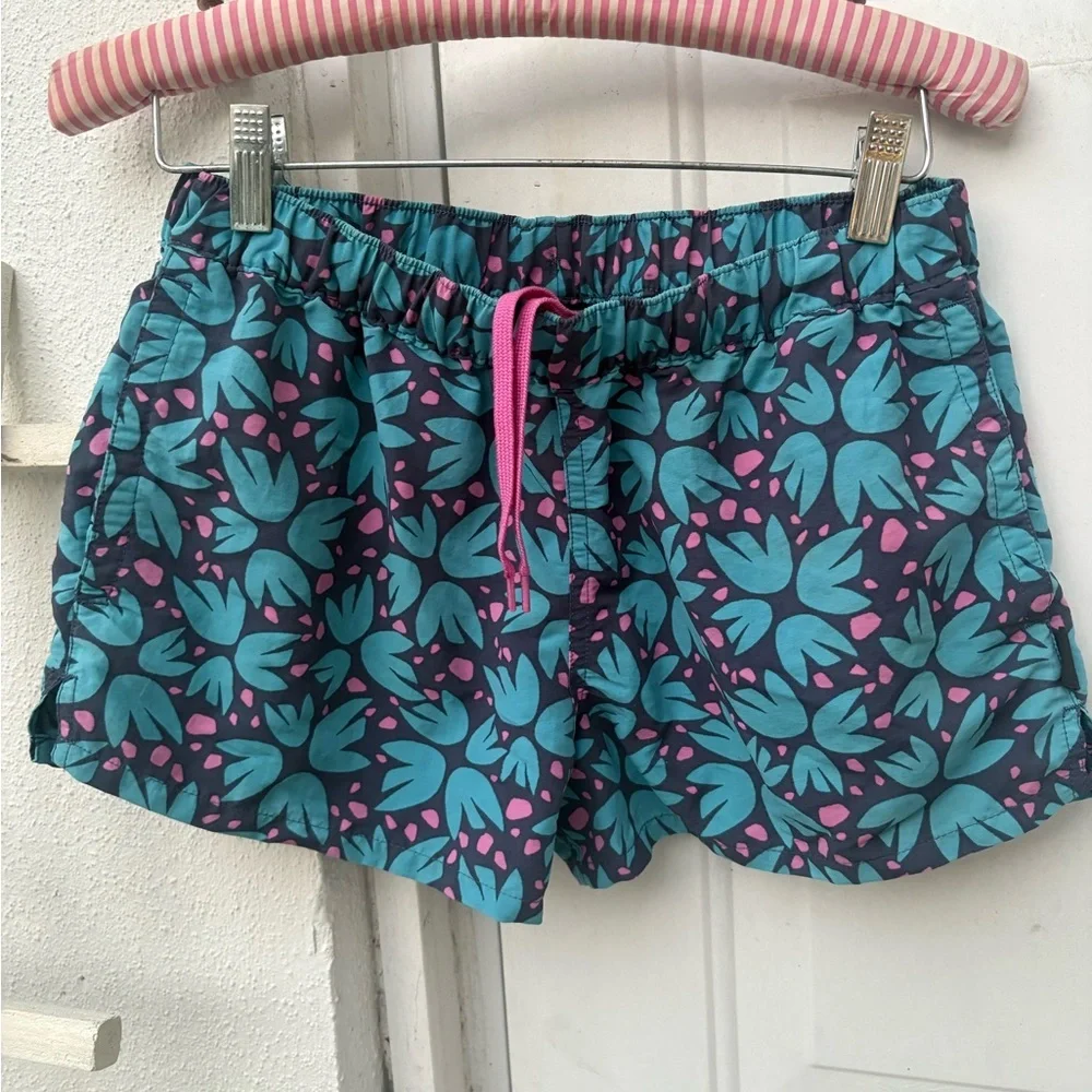 Patagonia Barely Baggies Dolomite Blue & pink abstract active water shorts, S - Picture 3 of 4